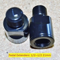 Pedal Extenders: 1/2"--1/2" 21mm