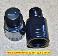 Pedal Adapters: 9/16"--1/2" 21mm
